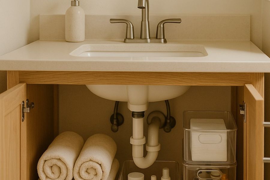 How to Organize Under the Bathroom Sink (For Real This Time)