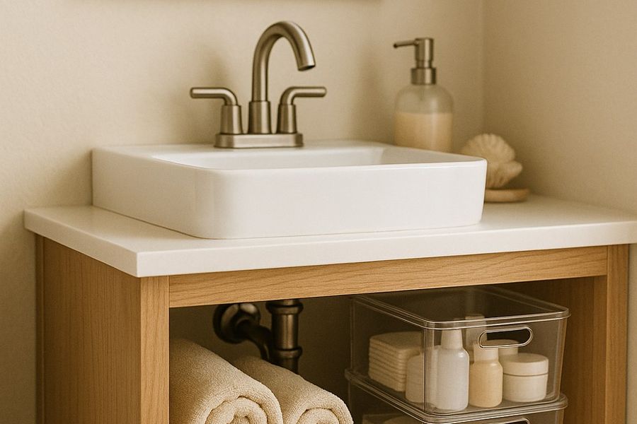How to Organize Under the Bathroom Sink (For Real This Time)