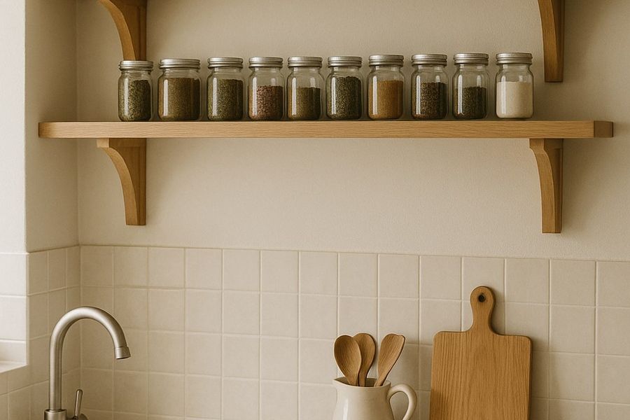 Renter-Friendly Kitchen Storage That Needs No Drilling